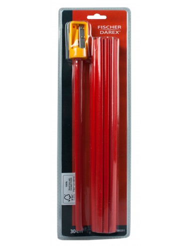Crayon Menuisier x12 300mm - DIGEQ : Bricolage, Outillage